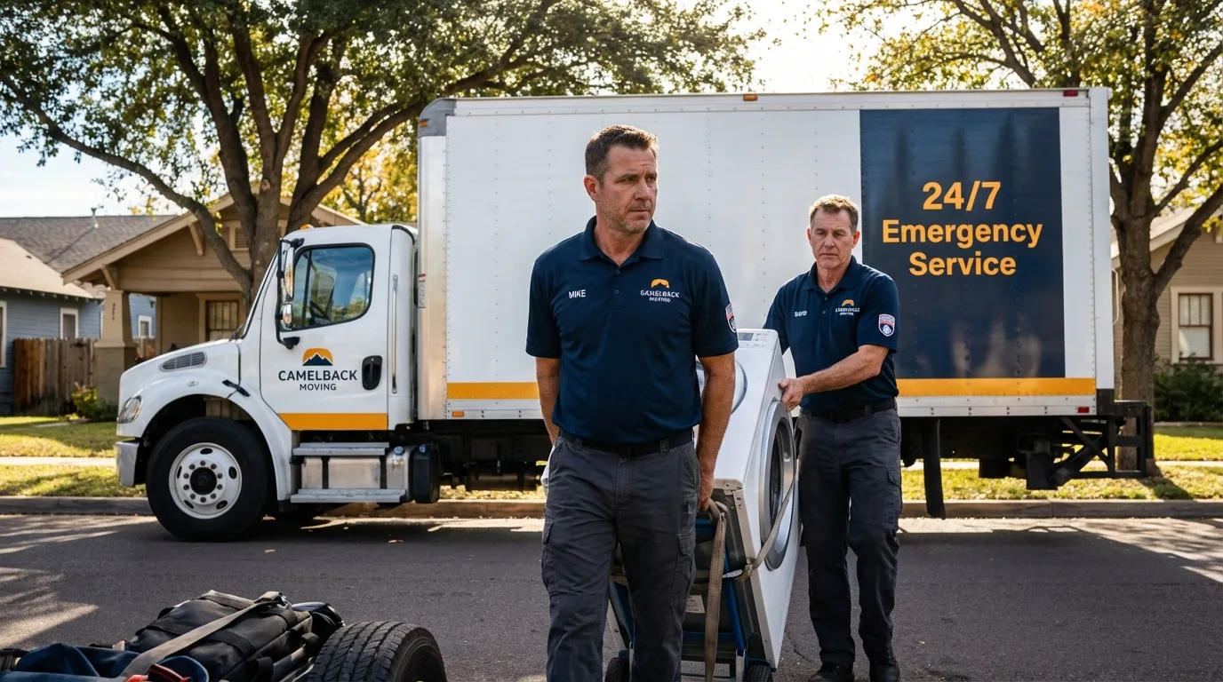 CamelBack Moving crew loading furniture in Lindsay, OK